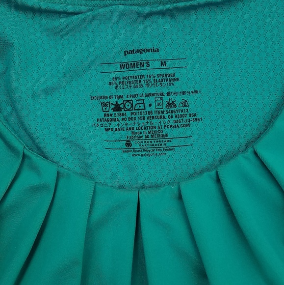 Patagonia Workout Tank Scoop Pleated Neckline - Picture 3 of 4